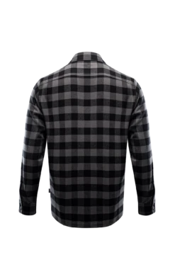 Thrudark Shop -Thrudark Shop FlannelShirtGreyBack