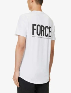 Force Drirelease Logo-print Stretch-woven T-shirt -Thrudark Shop R04119448 WHITE ALT03