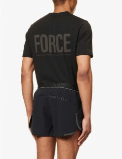 Force Velocity Logo-print Stretch-woven Shorts -Thrudark Shop R04119453 BLACK ALT03