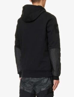 Black Ops Logo-patch Cotton-jersey Hoody -Thrudark Shop R04119457 BLACK ALT03