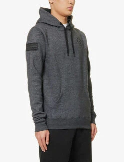 Vader Logo-print Cotton-blend Hoody -Thrudark Shop R04119460 GREY ALT02
