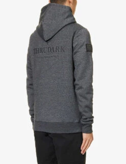 Vader Logo-print Cotton-blend Hoody -Thrudark Shop R04119460 GREY ALT03