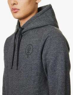 Vader Logo-print Cotton-blend Hoody -Thrudark Shop R04119460 GREY ALT04