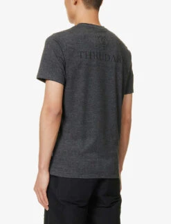 Vader Logo-print Cotton-blend T-shirt -Thrudark Shop R04119469 CHARCOALGREY ALT03