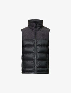 Grunt Funnel-neck Brand-embroidered Shell-down Gilet