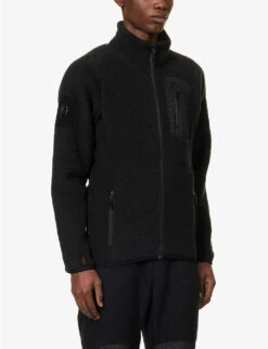 Mantra High-neck Brand-embroidered Recycled-polyester Jacket -Thrudark Shop R04145628 BLACK ALT02
