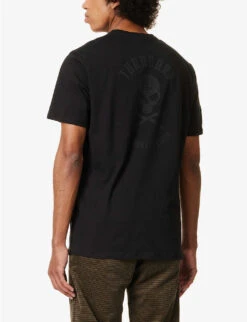 NQG Skull-print Organic Cotton-jersey T-shirt -Thrudark Shop R04145633 BLACK ALT03